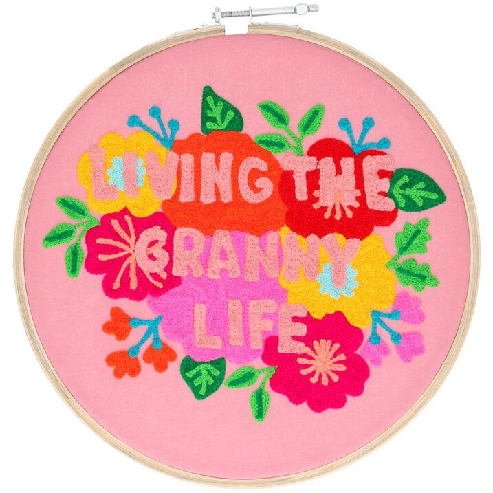Wanddekoration Stickerei Granny Life - Gift Company
