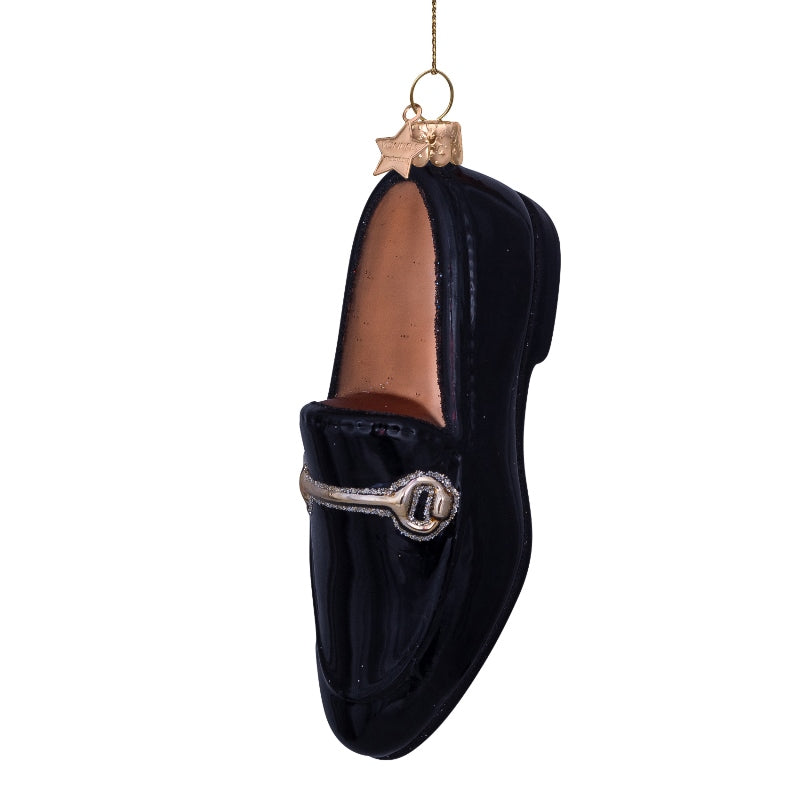 Kerst Ornament Loafer Zwart Goud - Vondels