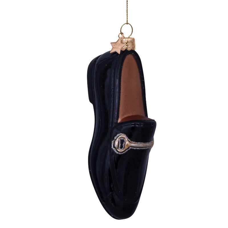 Kerst Ornament Loafer Zwart Goud - Vondels