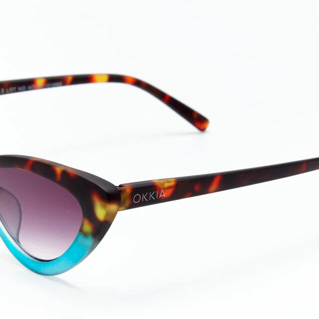 Sunglasses Adriana Small Havana Blue - Okkia