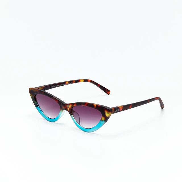 Sunglasses Adriana Small Havana Blue - Okkia