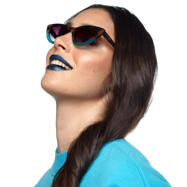 Sunglasses Adriana Small Havana Blue - Okkia