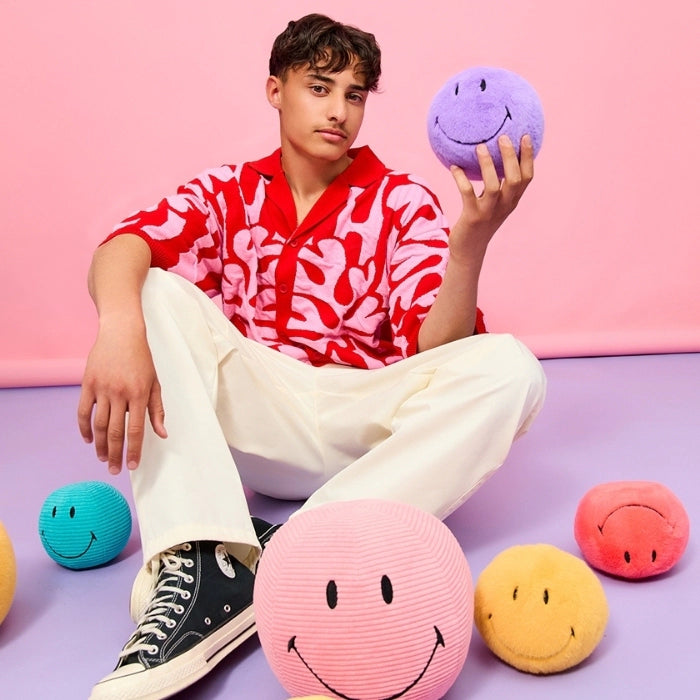 Knuffel Smiley ECO Fuzzy Paars – Bon Ton Toys