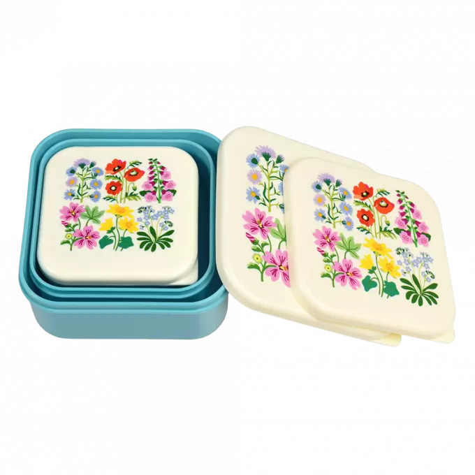 Snackbox Wild Flowers Set of 3 - Rex London
