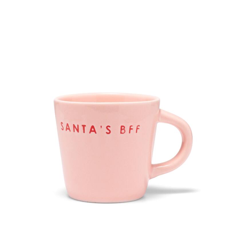 Mokje Espresso Cup Santa’s BFF Roze – Vondels