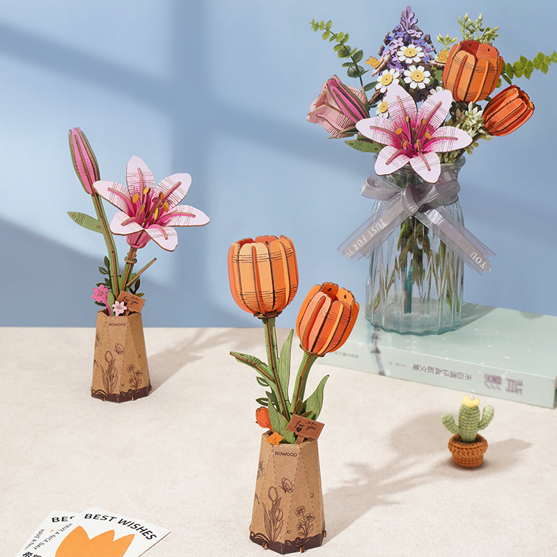 DIY Flower Tulip Orange - Robotime