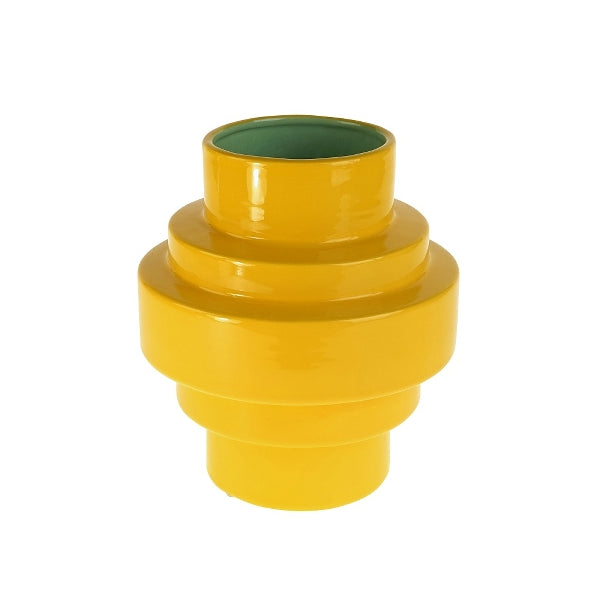 Vase Yellow Turquoise - Werner Voß