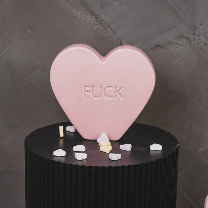 Decoratie Candy Heart F#ck Licht Roze - House Vitamin