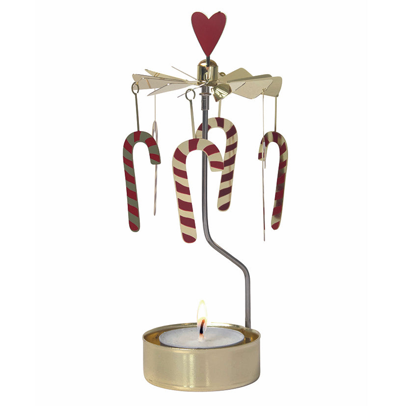 Rotating Tealight Holder Candy Cane - Pluto