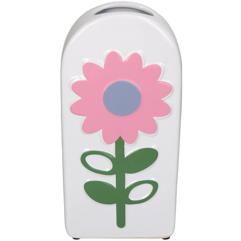 Vaas Wit Bloem Roze Lila - Kersten