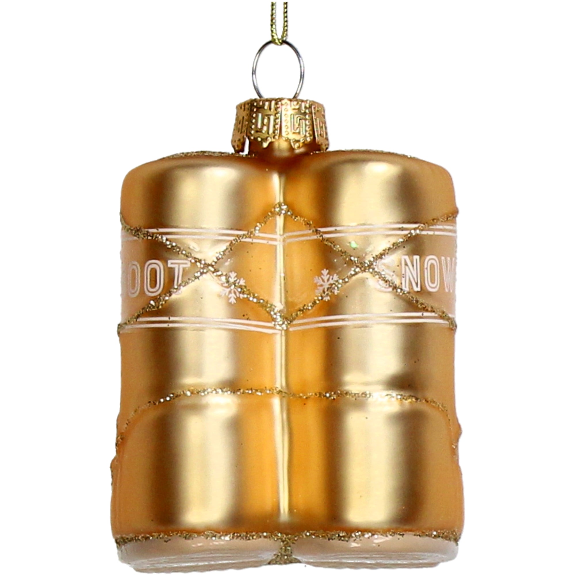 Kerst Ornament Snowboots Gold - Kersten