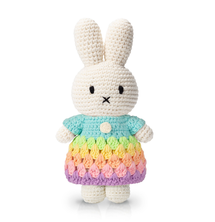 Knuffel Nijntje Pastel Regenboog Jurk - Just Dutch