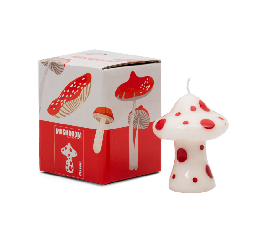 Candle Mushroom Red White - Helio Ferretti