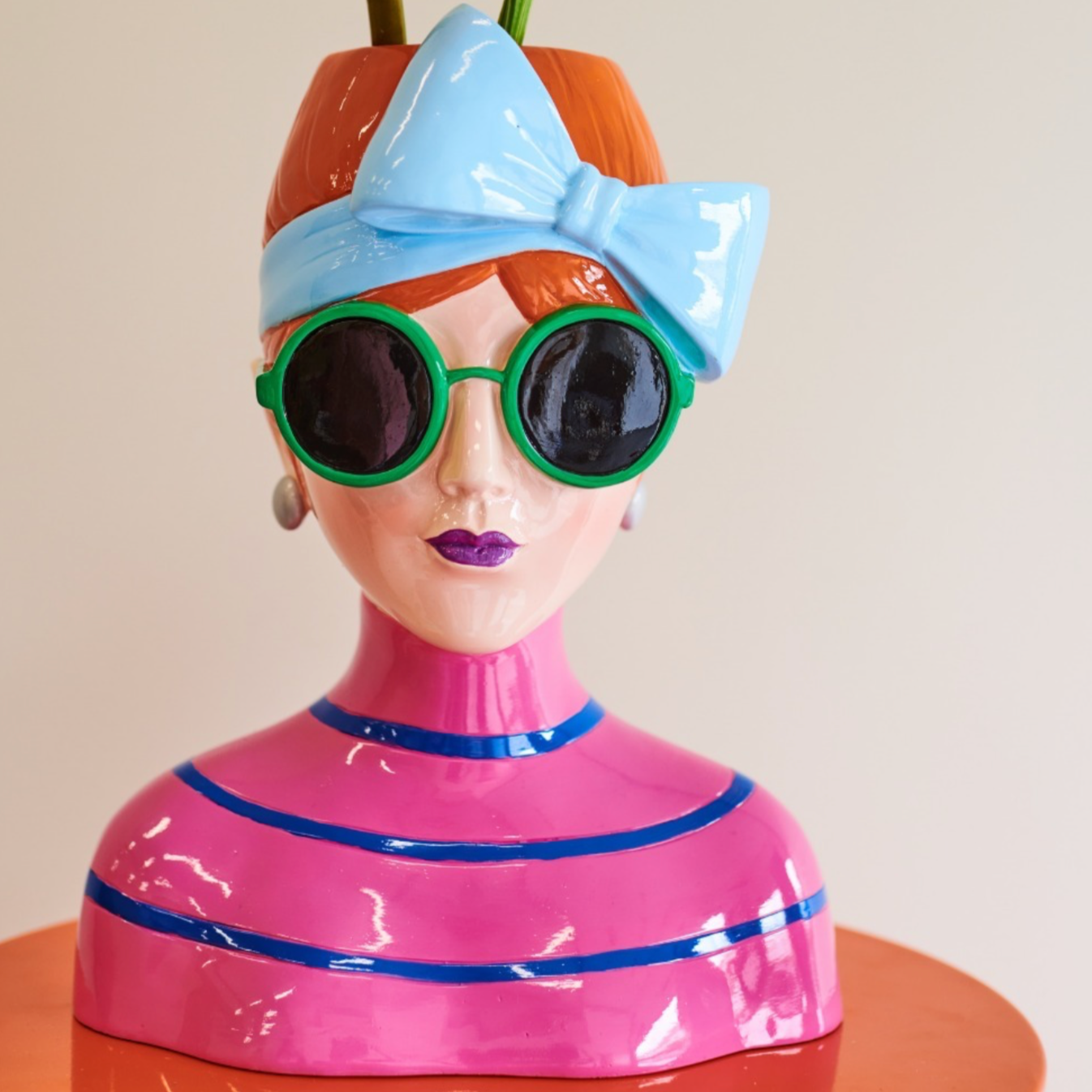 Vase Lady Fashion Grüne Brille - Kersten