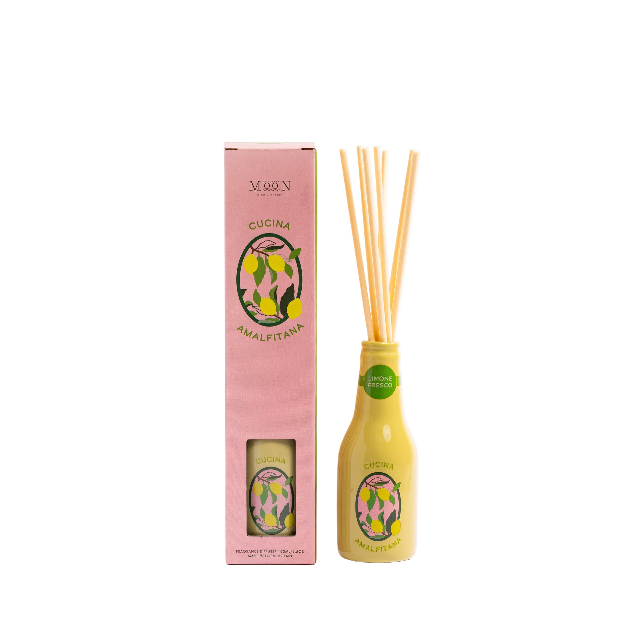 Geurdiffuser Limone Fresca – Wick + Vessel