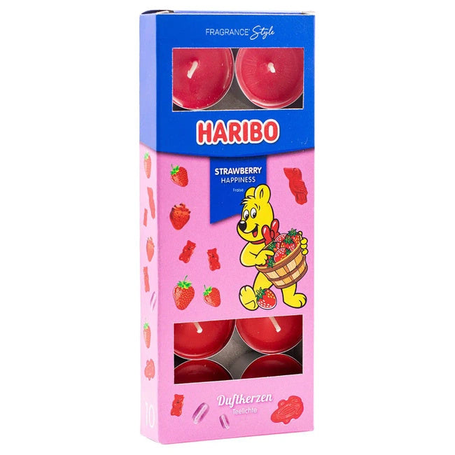 Waxinelichtjes Strawberry Happiness (set van 10) - Haribo