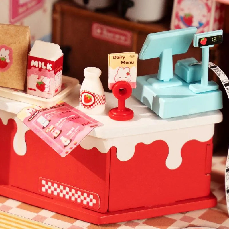DIY Strawberry Milk House - Robotime