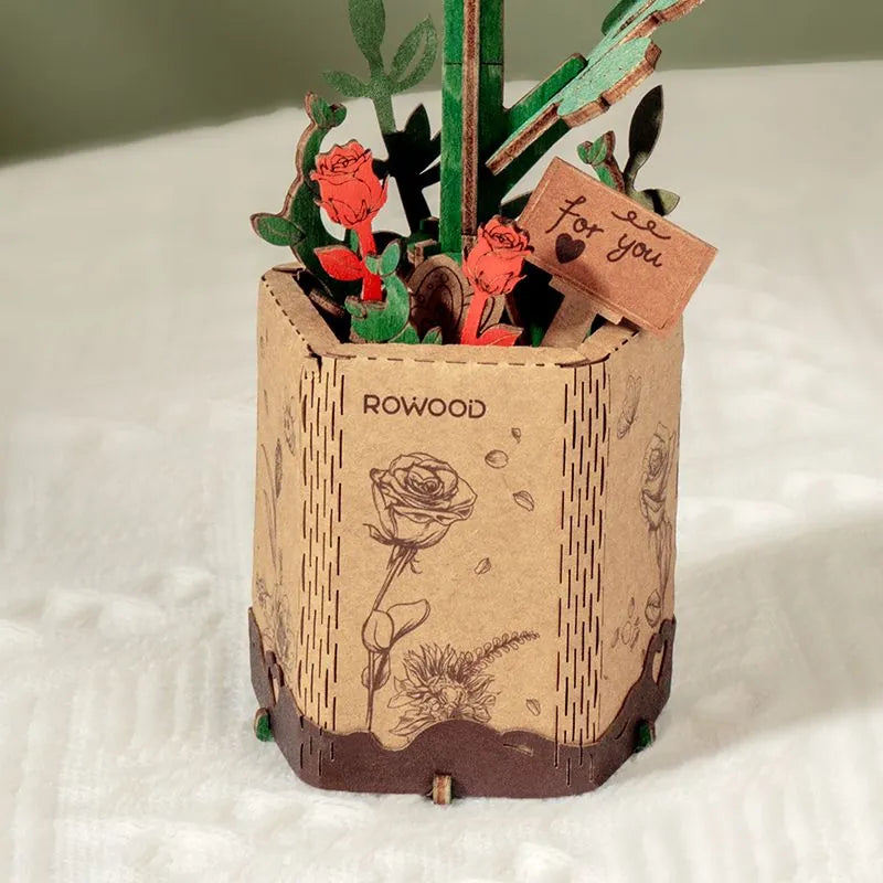 DIY Flower Red Rose - Robotime