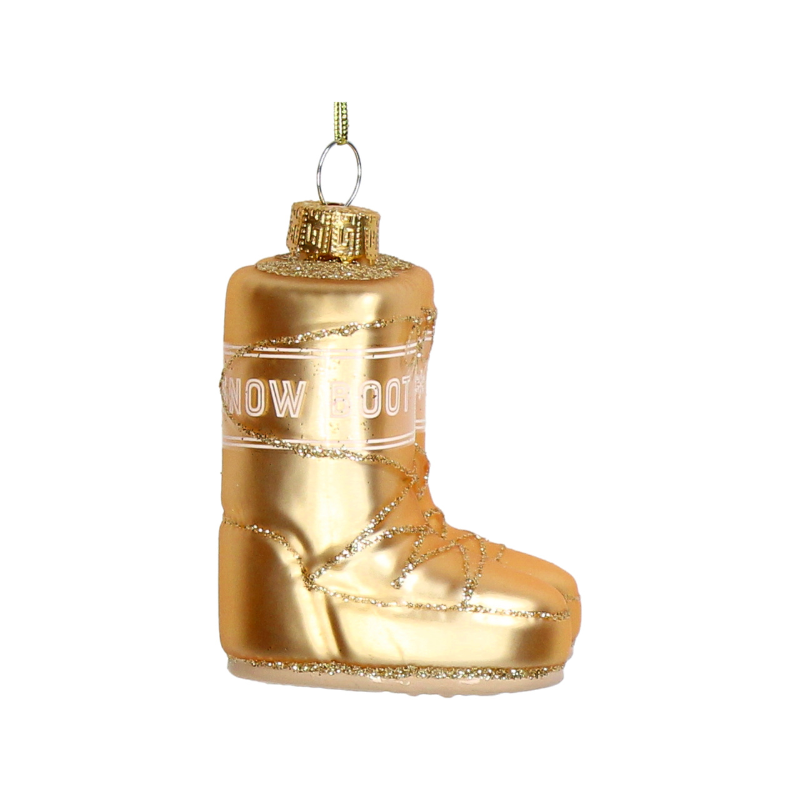 Kerst Ornament Snowboots Gold - Kersten
