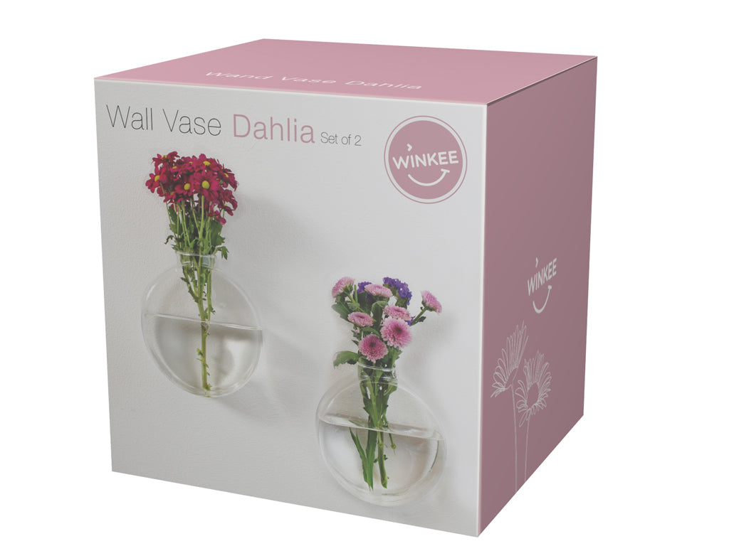 Wandvaasjes Dahlia Glas - Winkee