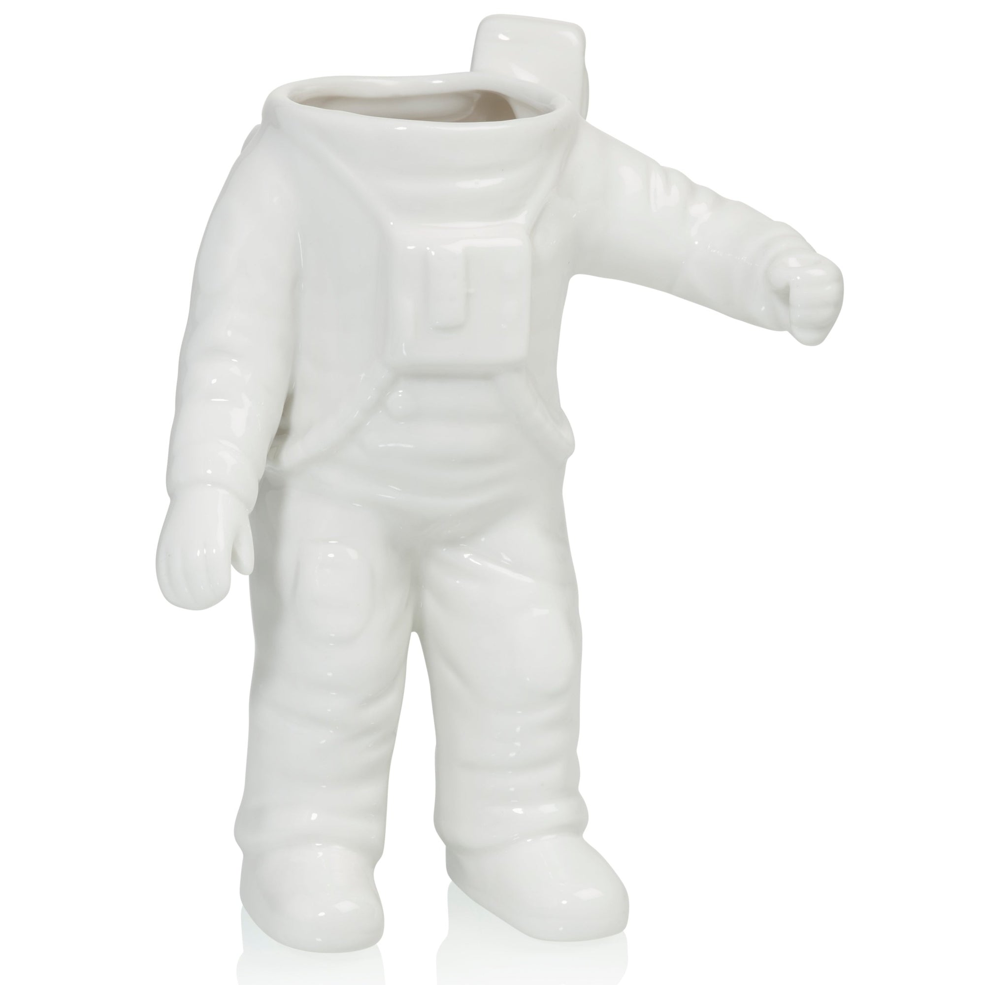 Blumentopf Astronaut Weiß Groß - Bitten