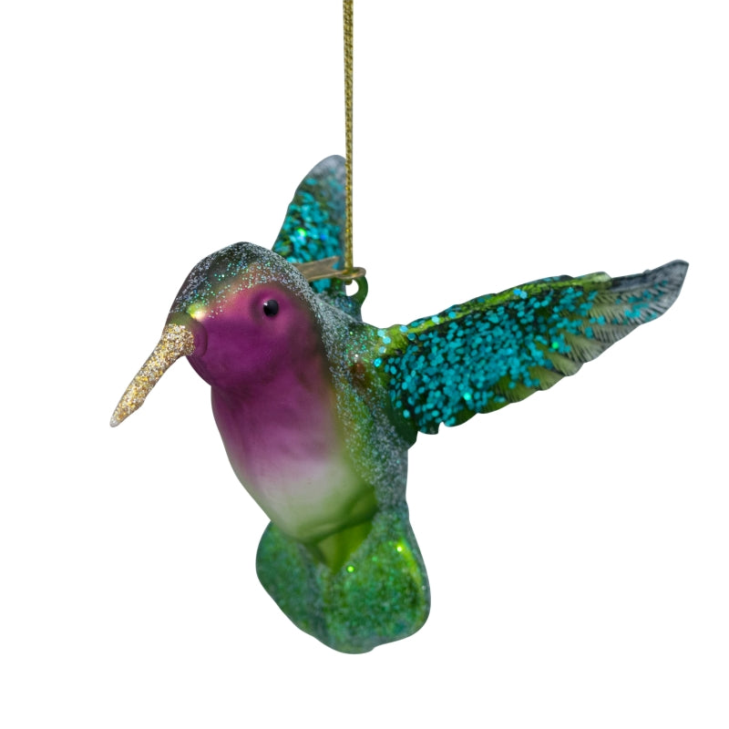 Kerst Ornament Kolibrie Groen Paars - Vondels