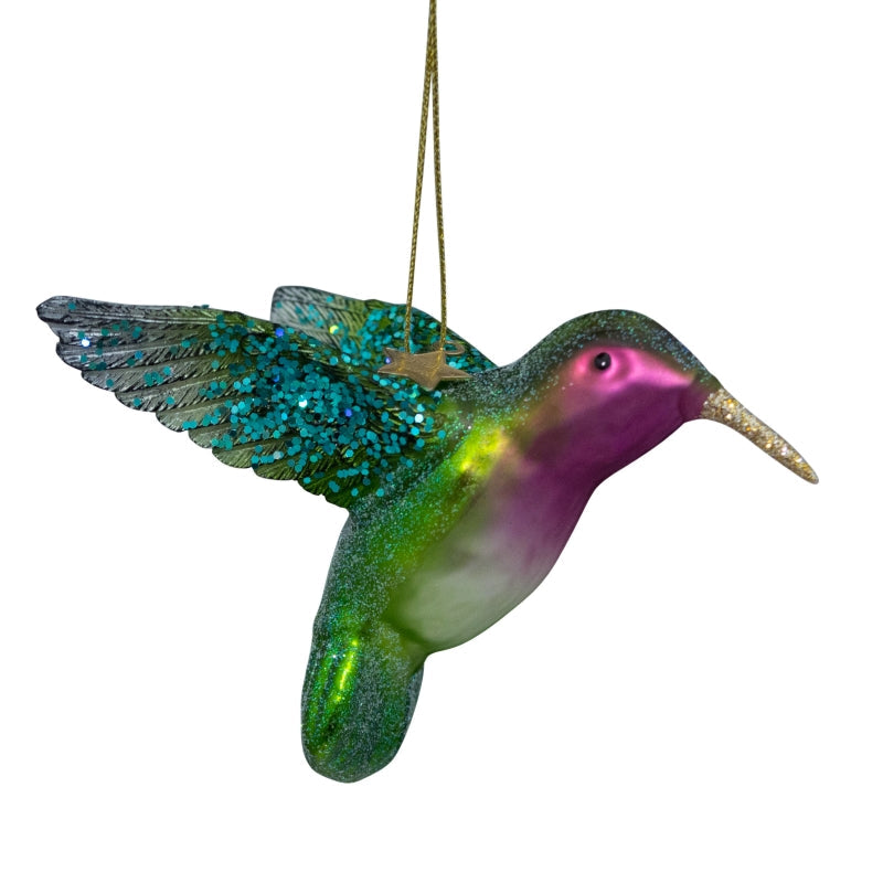 Kerst Ornament Kolibrie Groen Paars - Vondels