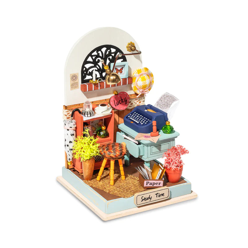 DIY Miniature House Record Mood Study Robotime IT S A PRESENT