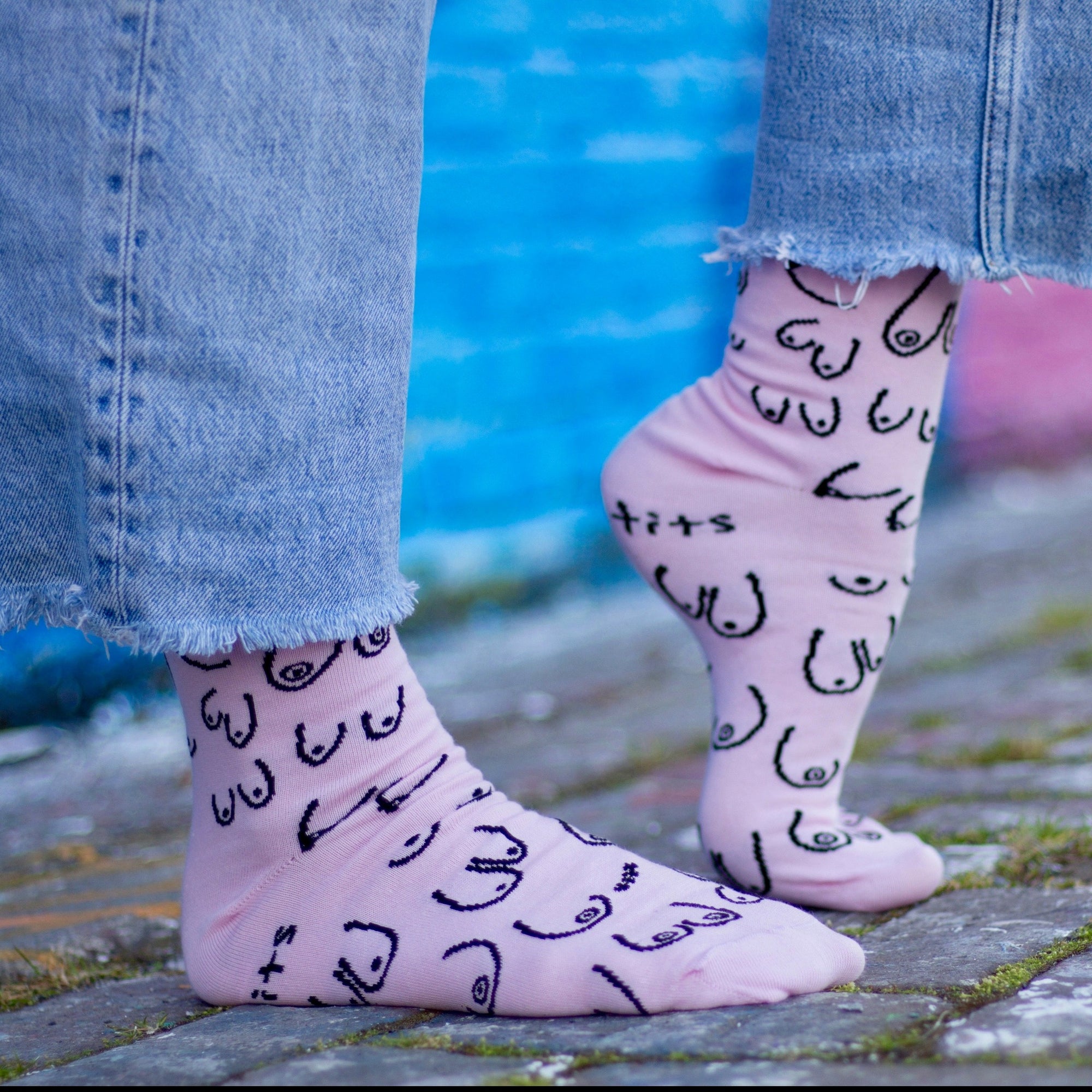 Socken Titties Pink - Eat Mielies