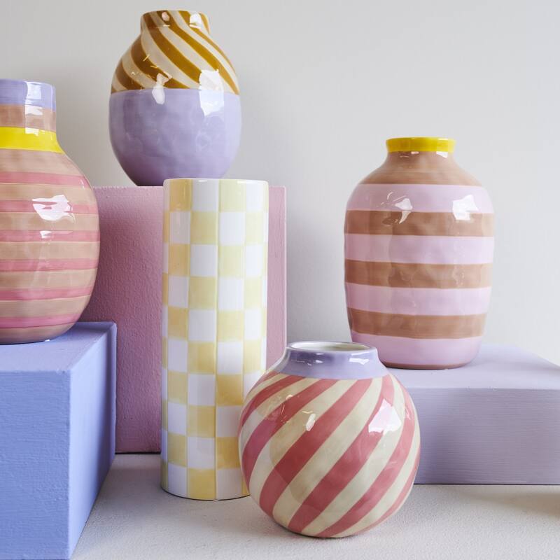 Vase Stripe Pink - Kersten