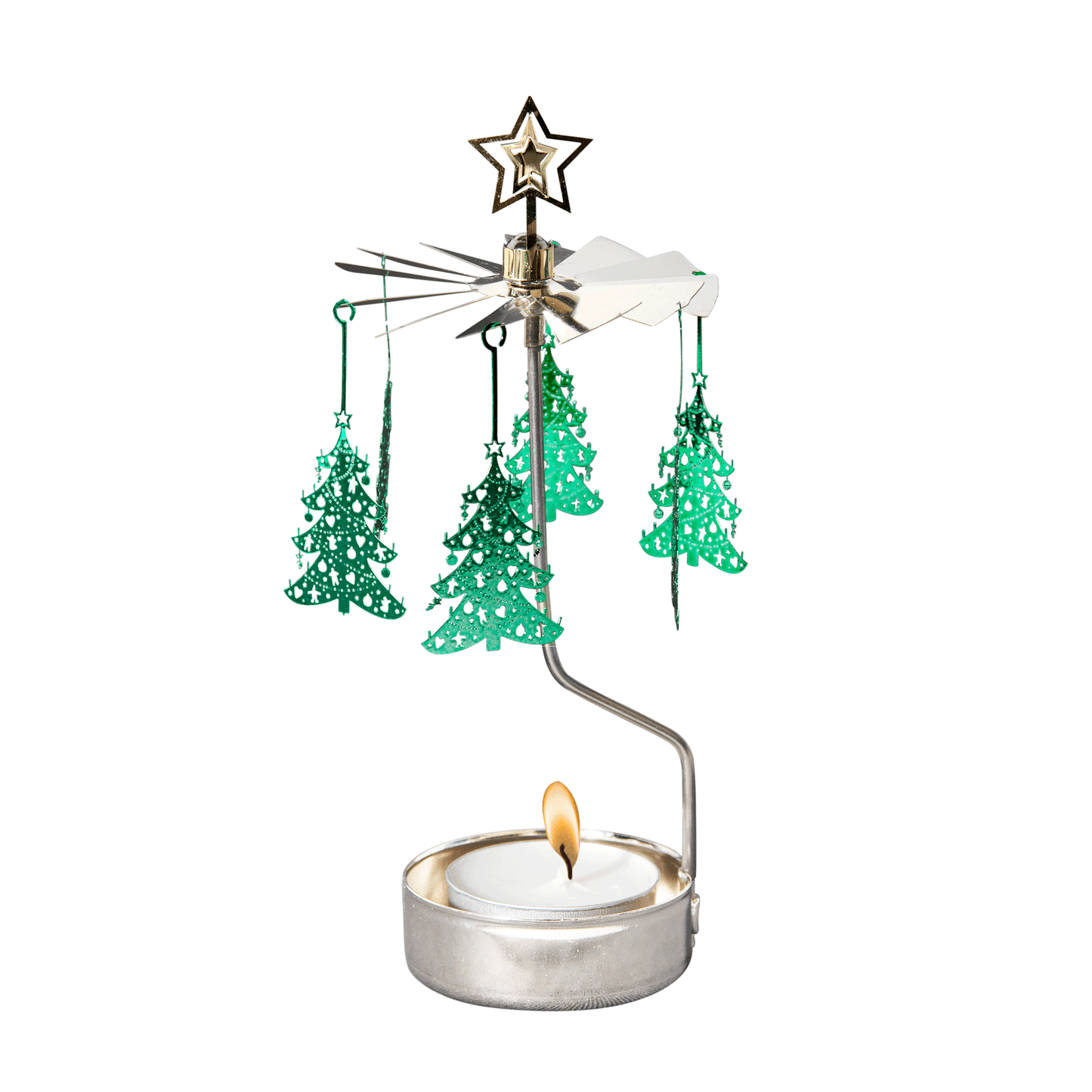 Rotating Tea Light Holder Christmas Tree - Pluto