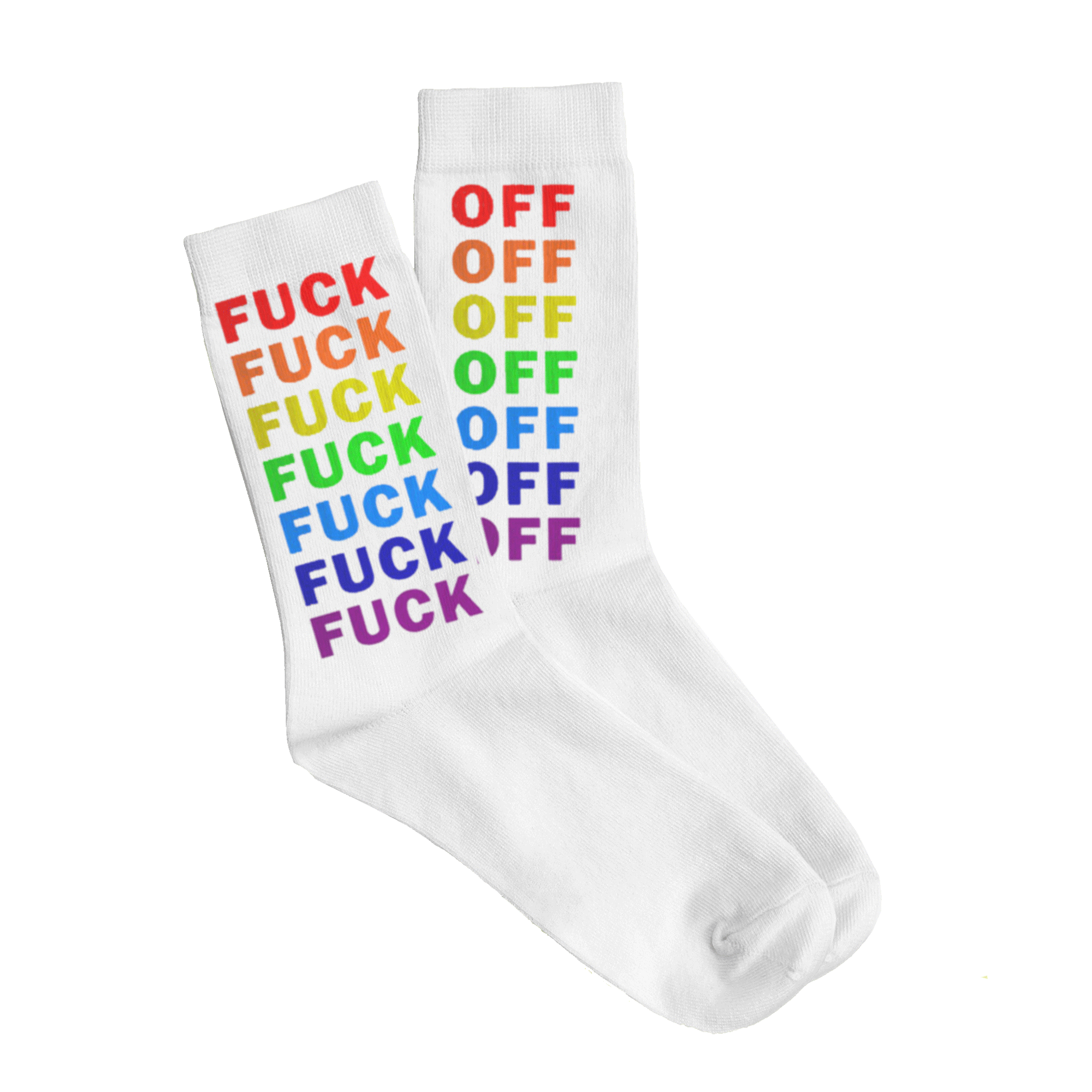 Sokken F#ck Off Regenboog - Fisura