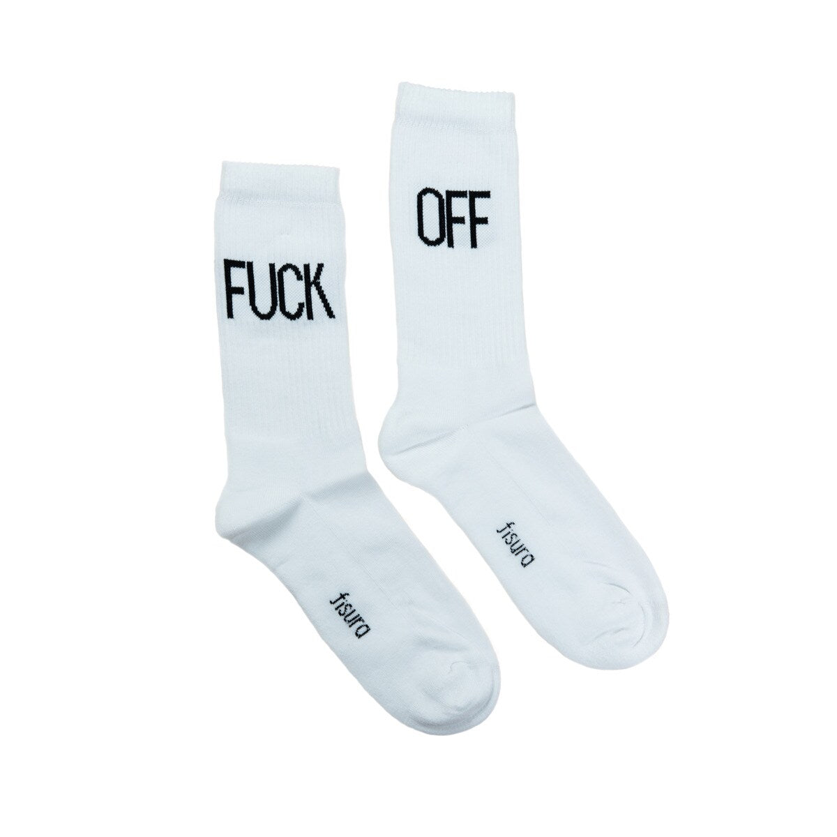Sokken F#ck Off Wit/Zwart - Fisura