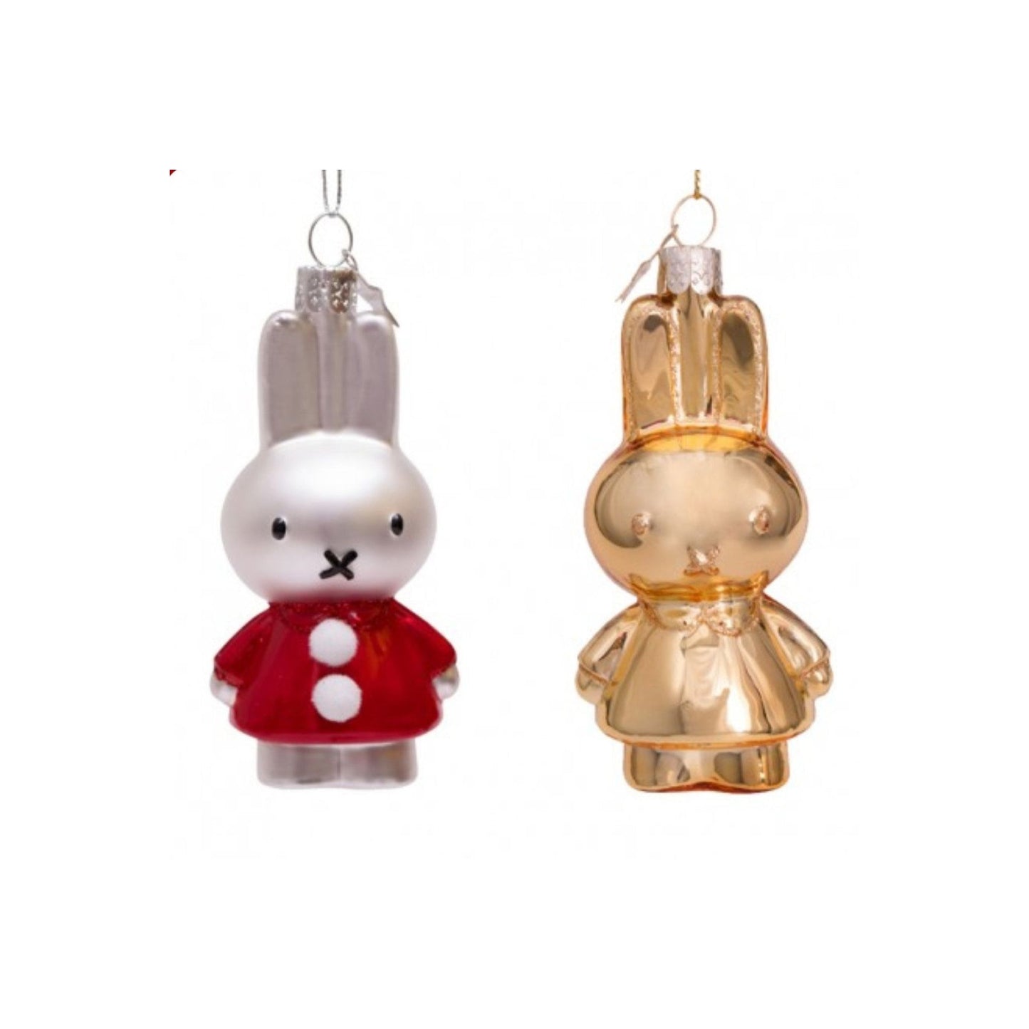 Christmas Ornament Set Miffy Christmas Dress & Shiny Gold - Vondels