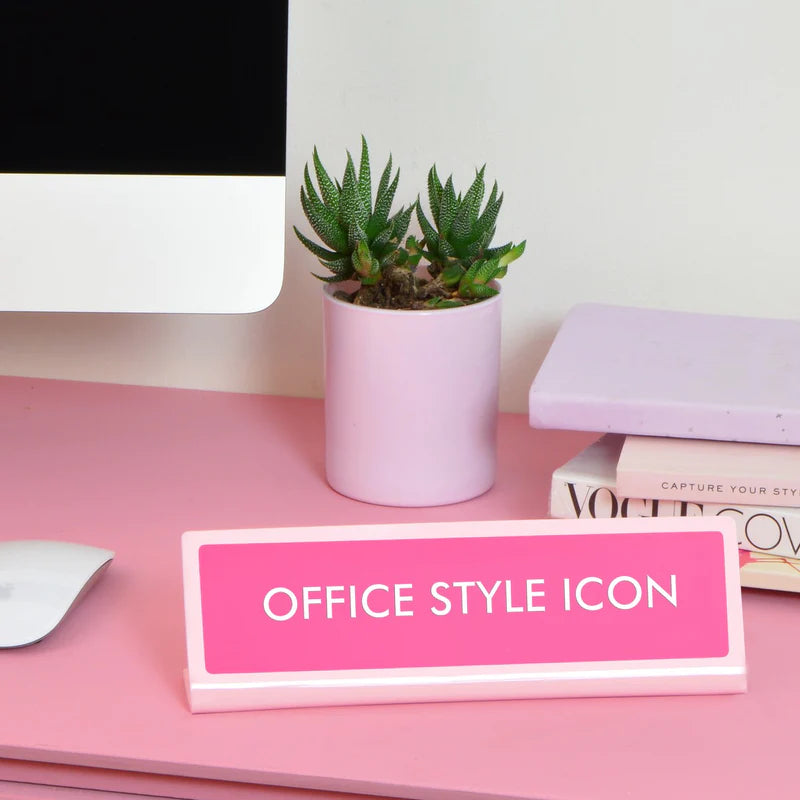 Namensschild-Büro-Stil-Ikone – Flamingo-Kerzen