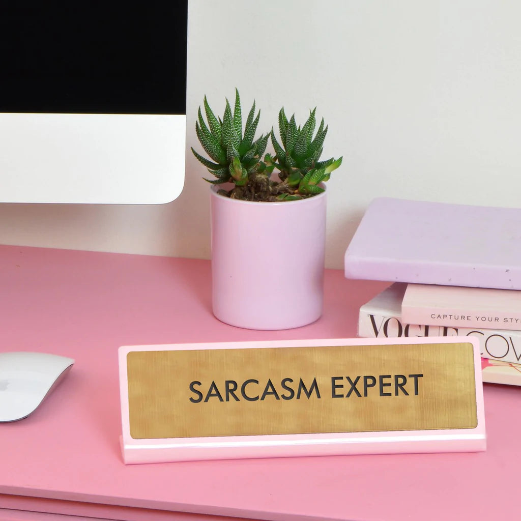 Naambordje Sarcasm Expert - Flamingo Candles