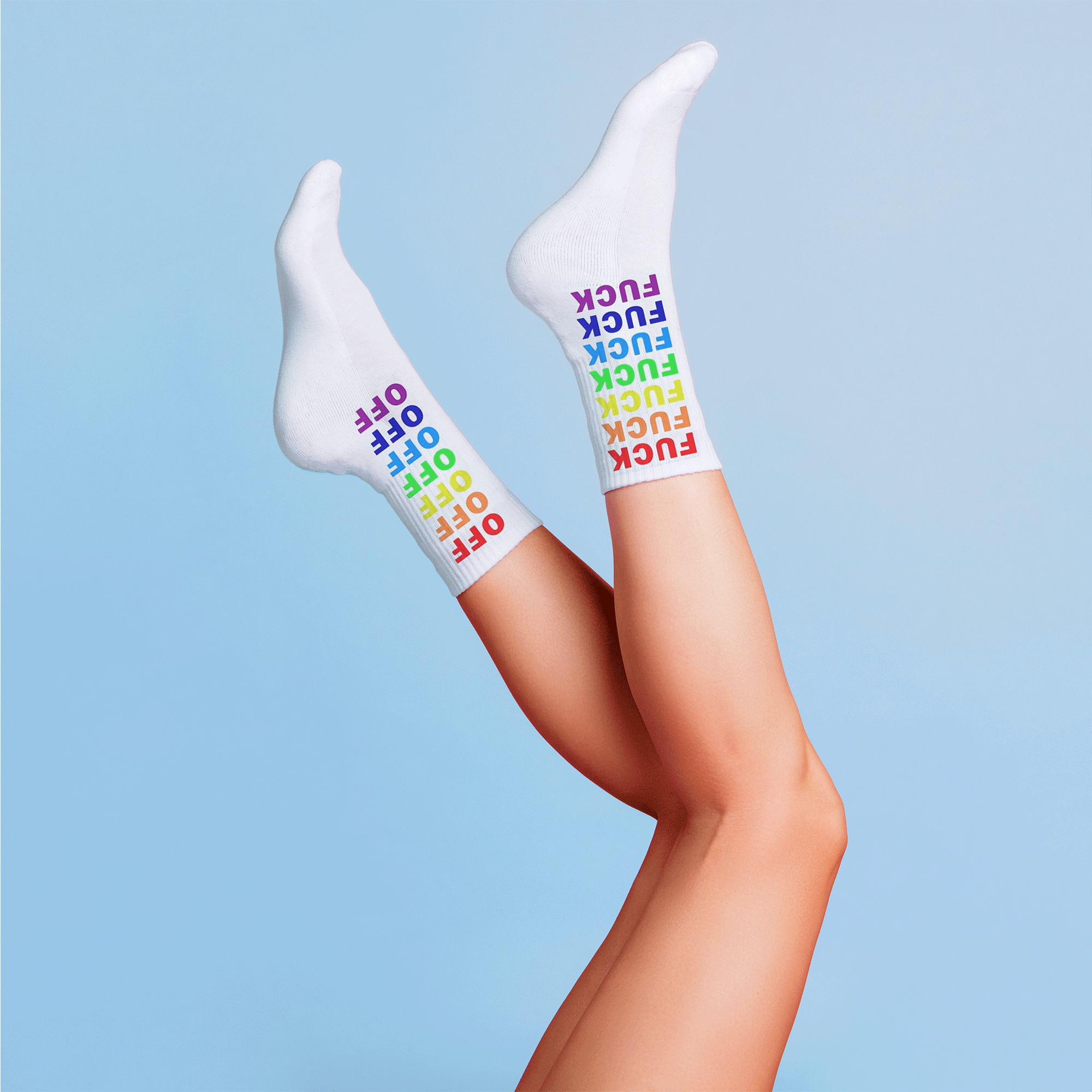 Sokken F#ck Off Regenboog - Fisura