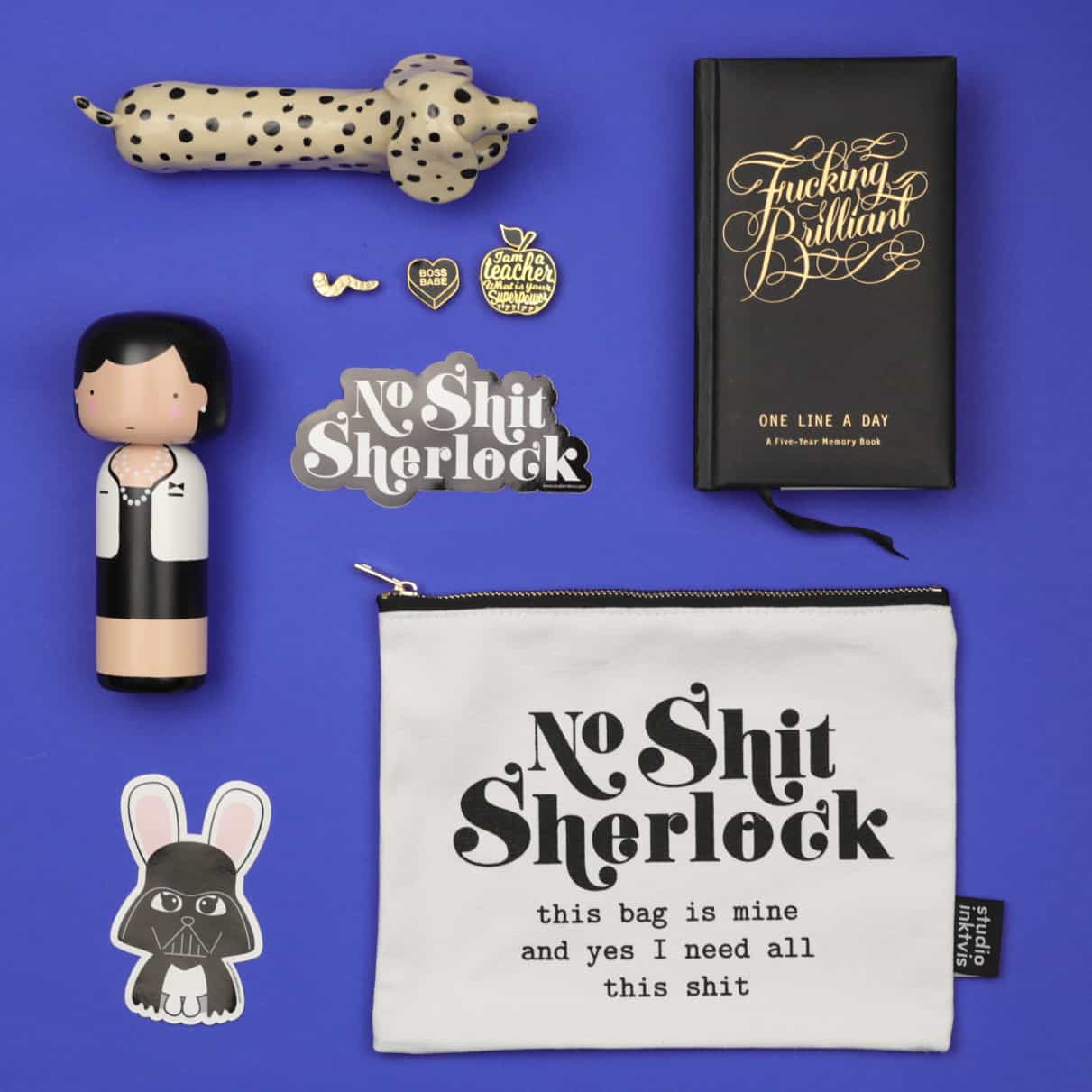 Pencil Case Sherlock White - Studio Squid