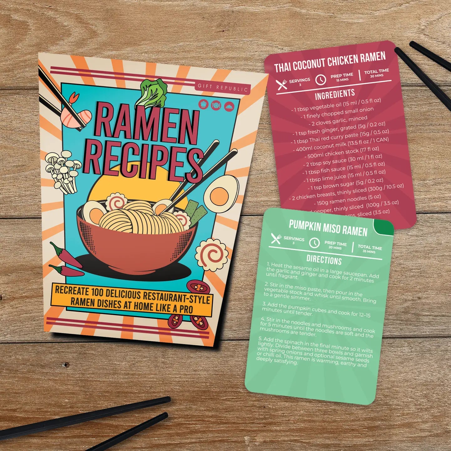 100 Ramen Recipes Cards - Gift Republic