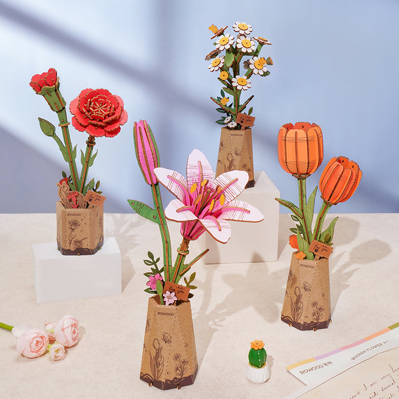 DIY Bloem Pink Lily - Robotime