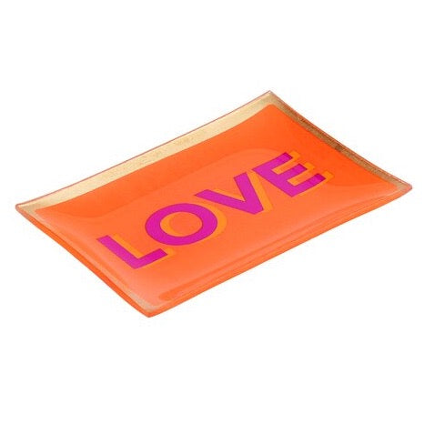 Schaaltje Love Plate Orange - Gift Company