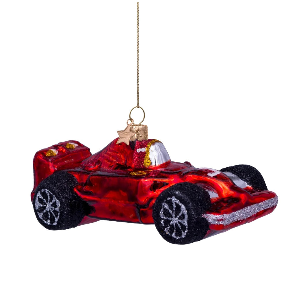Christmas Ornament Racing Car Red - Vondels