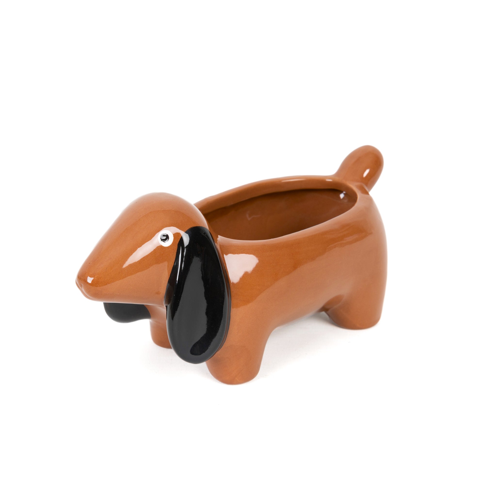 Dachshund vase brown