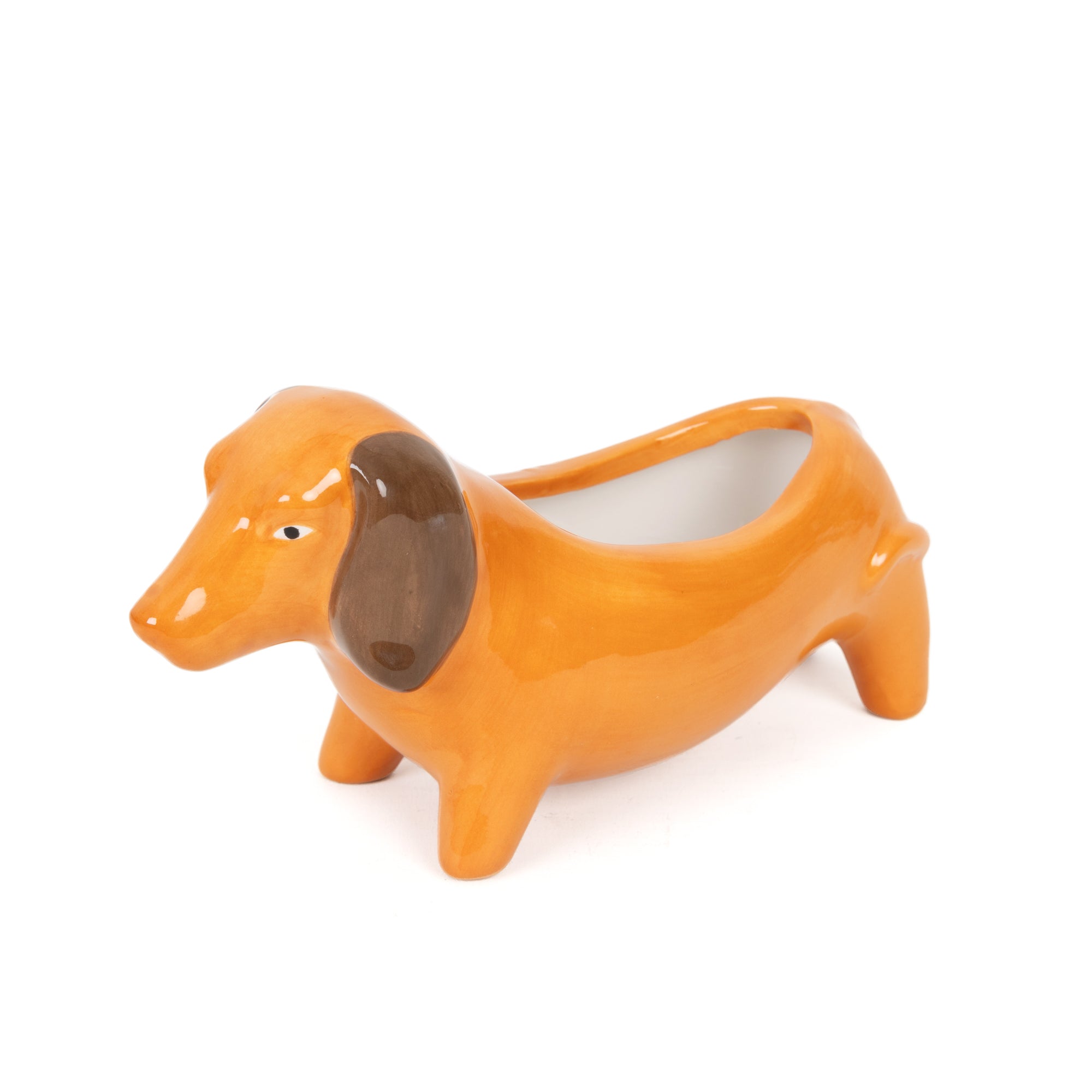 Dachshund vase light brown