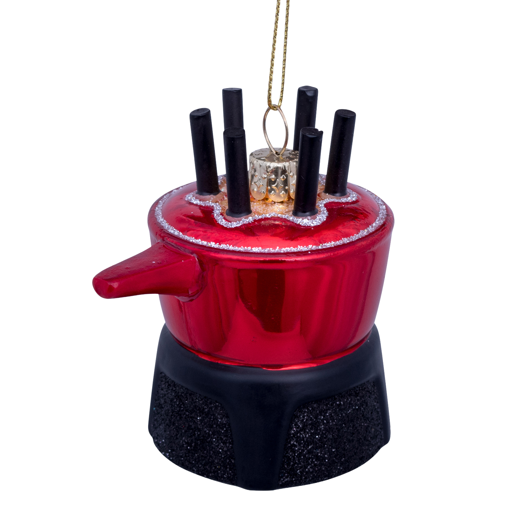 Kerst Ornament Fonduepan Rood - Vondels