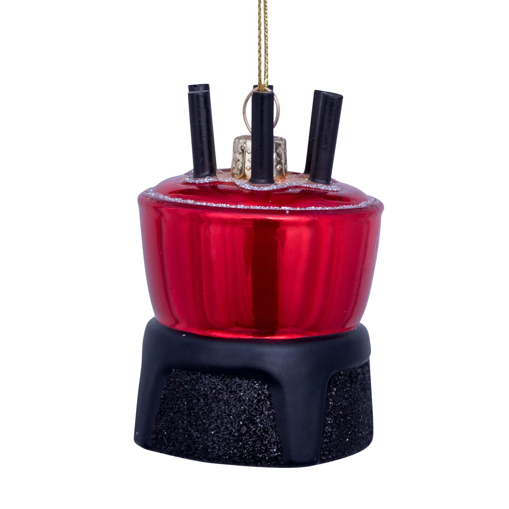 Kerst Ornament Fonduepan Rood - Vondels