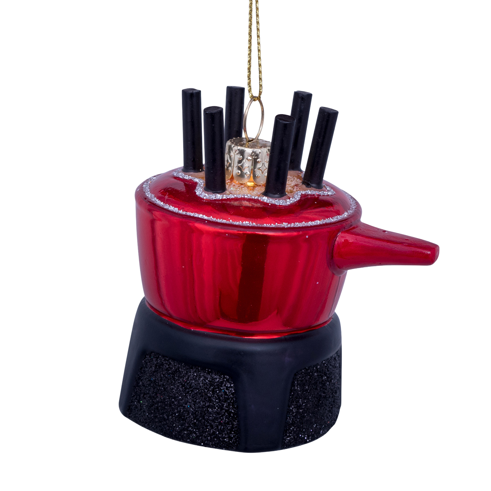 Kerst Ornament Fonduepan Rood - Vondels