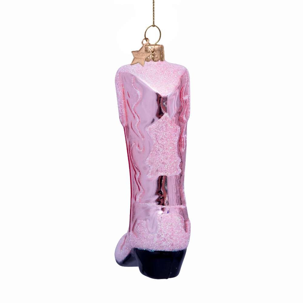 Kerst Ornament Cowboy Boot Pink - Vondels