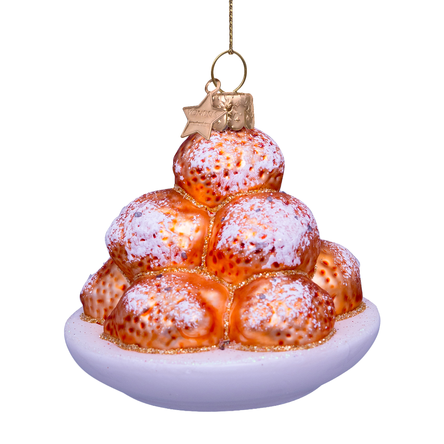 Kerst Ornament Oliebollen - Vondels
