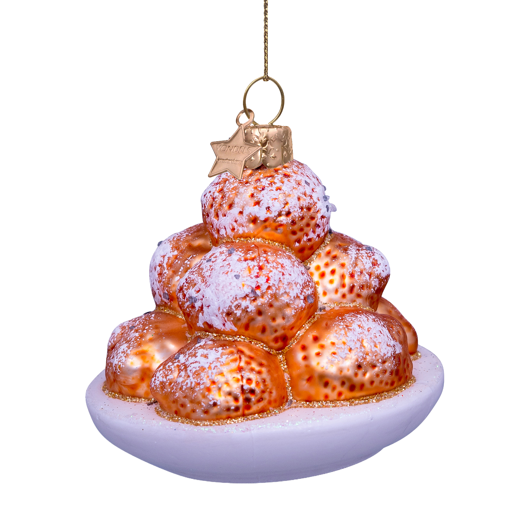 Kerst Ornament Oliebollen - Vondels